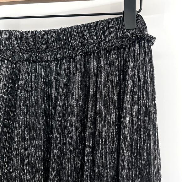 Isabel Marant Etoile‎ Beatrice Midi Skirt Gunmetal Grey Silver Black Metallic Sm - Picture 12 of 16